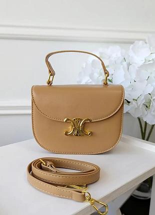 Женская маленькая сумочка celine мини сумка кожаная для девушки через плечо селин брендовая городская сумочка из кожи