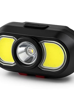 Профессиональный светодиодный фонарик на голову kx-302-led+2cob, фонарик бытовой налобный qg-90