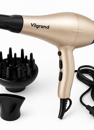 Фен без шкоди для волосся vilgrand, електричний фен для професійного використання xu-59