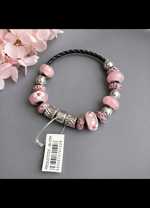 🌸 ніжний рожевий браслет у стилі pandora 🌸