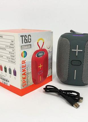 Bluetooth колонка з ремінцем tg658, колонка з підсвічуванням і світловою музикою, блютуз аудіо приймач di-88