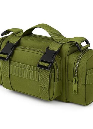 Сумка - подсумок тактическая поясная tactical военная, сумка нагрудная с ремнем 5 литров кордура хаки nz-47