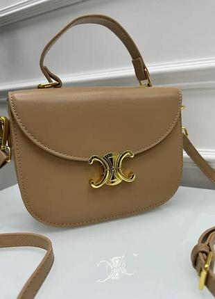 Жіноча шкіряна сумочка celine брендова класична сумка із шкіри селін ділова сумка для дівчини через плече