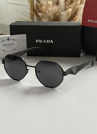 Жіночі круглі окуляри від сонця prada сонячні брендові очки для дівчини прада сонцезахисні окуляри для жінки рожевий