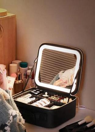 Дзеркало для макіяжу збільшує, magic makeup mirror, дзеркало для макіяжу з вбудованим підсвічуванням xo-95