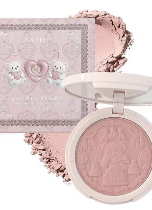 Рум'яна sweet bear matte embossed blush powder compact