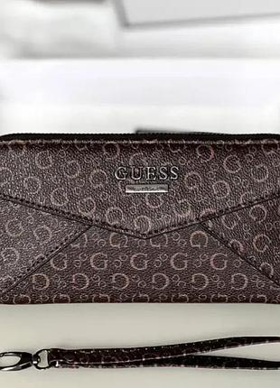 Кошелек в коробочке от guess для женщины кожаный женский портмоне 19х10х3 см с монетницей кошелек гесс для девушки