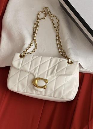 Кожаная сумка для женщины coach женская сумка из кожи сумка коуч с ручкой и ремешком через плечо 26х17х8 см
