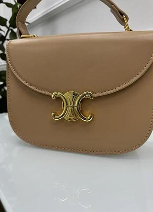 Кожаная сумочка крос боди celine женская сумка с ручкой и ремешком через плечо от селин сумка 20х15.5х7.5 см для женщины