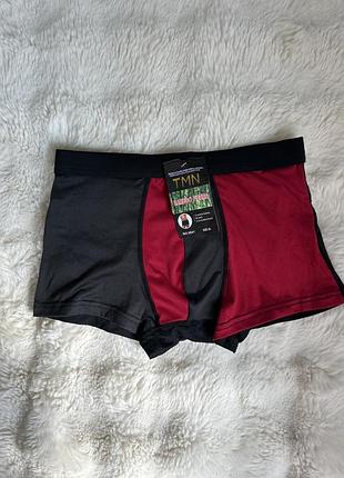 Чоловічі боксери tmn bamboo fibers xl, чорні з червоним