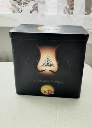 Коробка залізна для чаю ліптон lipton