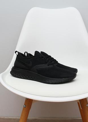 Чорні кросівки nike react flyknit оригінал на стопу 25 см