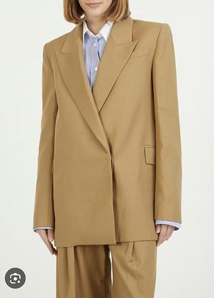 Шерстяной блейзер оверсайз лимитированной cepии zara limited edition