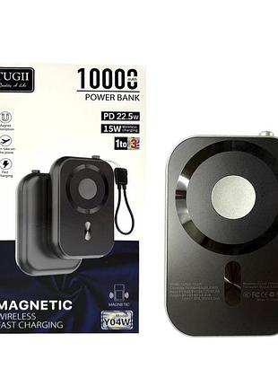Зовнішній акумулятор tugii y04w 10000 ма·год, pd 22,5 вт, magsafe, бездротова зарядка 3-в-1