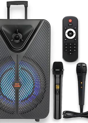 Портативна акустична система sps zqs15123, 15", bluetooth, tws, led-підсвітка