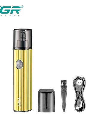 Триммер для носа и ушей vgr v-629, 8500 об/мин, usb type-c, металлический корпус