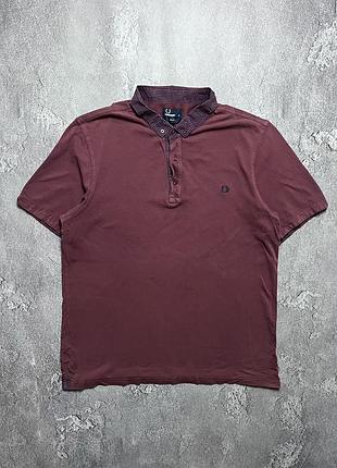 Vintage винтажная футболка поло fred perry фред перри big logo casual кэжуал size xl размер хл