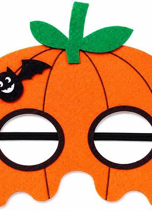 Дитяча фетрова маска «гарбуз» на хелловін halloween, one size