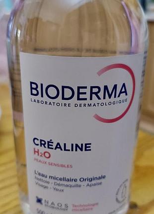 Міцелярна вода bioderma créaline h2o (sensibio) 500 мл — для чутливої шкіри