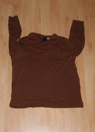 Коричнева чоловіча кофта/лонгслів h&amp;m cotton longsleeve brown polo ck boss original xl-xxl (2xl) реглан carhartt cpp
