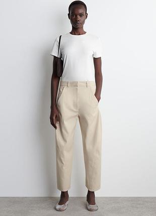 Брюки женские cos barrel-leg cotton trousers / 34
