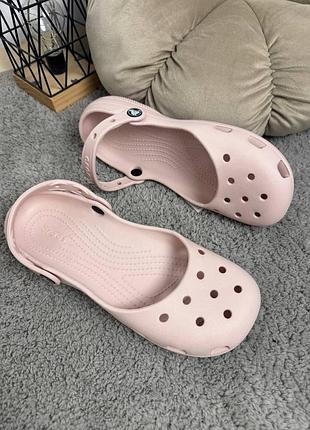 Жіночі босоніжки crocs classic ballet quartz рожеві жіночі босоніжки crocs classic ballet quartz