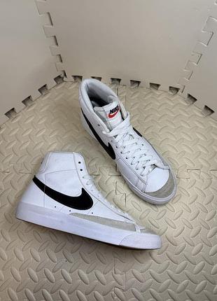Оригинальные кроссовки nike кожаные высокие blazer mid