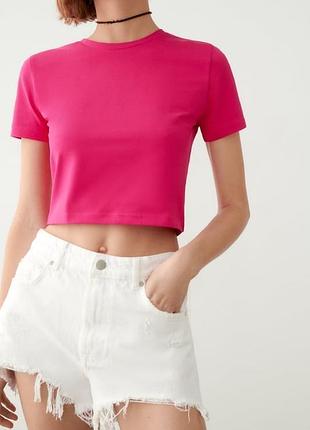Новий! малиновий кроп топ zara