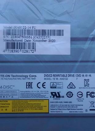 Привод dvd/cd-rw lite-on ihas122-14 fu. новый.