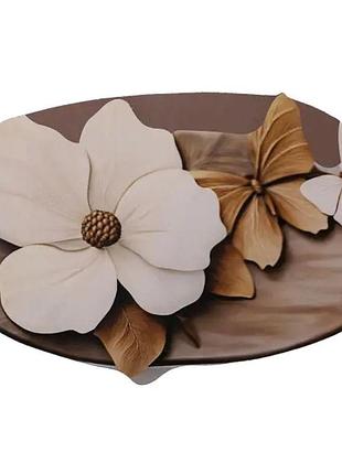 Коврик для ванной комнаты с 3d эффектом petal relief 58*38 см диатомитовый коричневый hp-42-35