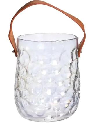 Ваза сумочка с ручкой 13×9.5×18 (см) декоративная стеклянная ваза для цветов 1.2 (л) радужный hp-19-153-6