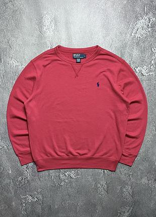 90x vintage винтажный свитшот polo ralph lauren поло ральф лаурен big pony size l размер л