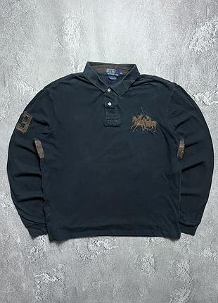 90x vintage винтажное регби polo ralph lauren #3 поло ральф лаурен big pony chief keef чиф киф size xl размер хл