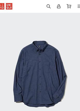 Фланелева сорочка uniqlo р.l