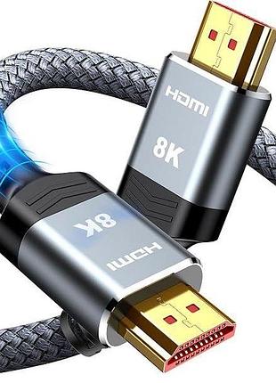 Кабель snowkids 8k hdmi 2.1, сертифікований 2 м, надшвидкісний hdmi 48 гбіт/с | hdmi-кабель 8k@60 гц 4k@120 гц, earc, hdr10+, hdcp