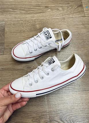 Жіночі низькі білі кеди converse chuck taylor all star dainty ox р.37, устілка 23,5см. на стопу 22-22,5см. оригінал