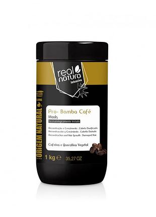 Восстанавливающая маска real natura mâscara sem sal pro-repara уголk< bomba café, 1000 мл