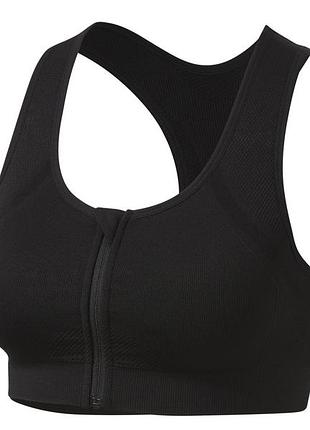 Спортивный топ бесшовный со съемными вкладками для женщины crivit lycra® 434748 xl черный
