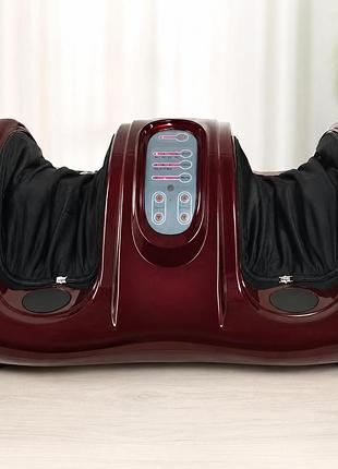 Роликовий масажер для стоп ніг підлоговий з пультом / foot massager з компресійним масажем / масажер 5 режимів масажу
