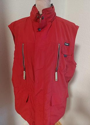 Жилет красный мужской карго capt. scott nautical xl / туристический аутдор жилет