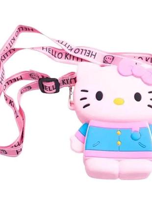 Дитяча силіконова сумочка hello kitty 13*10*3 см рожева hp-55-1p