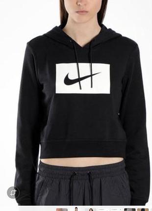 Кроп-худи nike черного цвета.