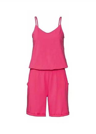 Комбінезон з тонкими лямками для жінки esmara lycra® 312663 m рожевий