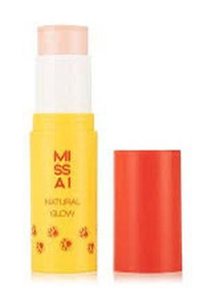 Хайлайтер-стік для обличчя missai natural glow highlighter тон 1, 9.5 г