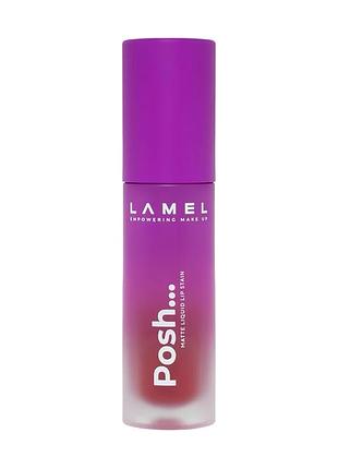 Матова помада для губ lamel make up posh matte liquid lip stain 408, 4 г