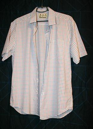 Оригінальна сорочка barbour з коротким рукавом у клітку (розмір xxl)