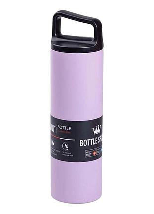 Термос металевий 500 мл bottle sport із вакуумною ізоляцією фіолетовий hpgm5009v