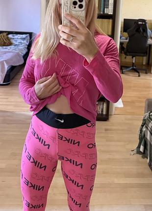 Леггинсы nike w np cln tight prt sp m s