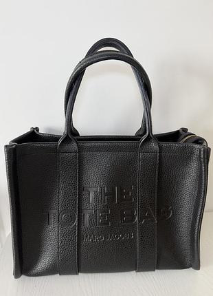 Сумка жіноча чорний саквояж large tote bag