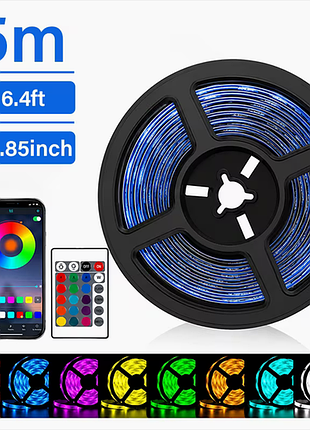 Умная светодиодная лента litshow 5050 rgb (5 м) с bluetooth-управлением от usb + пульт ду